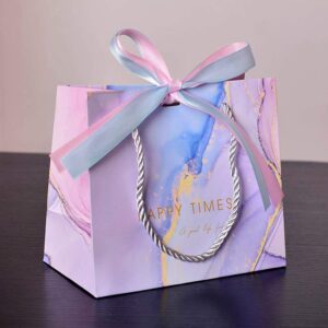 Pastel Purple Ribbon Handle Gift Bag