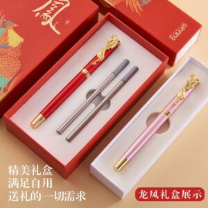 Gold Pen & Calligraphy Tool Red Gift Set