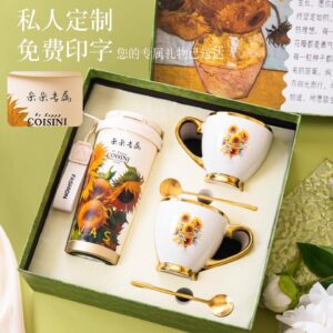 Bear Themed Ceramic Coffee Mug and Spoon Set